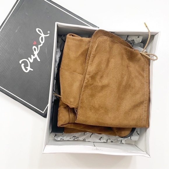 Qupid Zion tie back boots in coffee - Picture 7 of 10